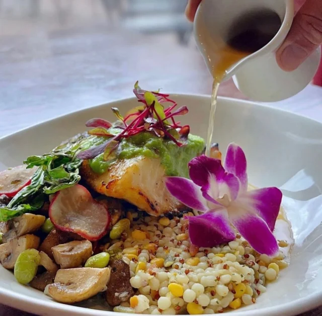 💫Looking for the perfect date night? Join us at Beaver Creek Chophouse for a night of table-side magic ✨and unforgettable flavors. 
Indulge in our Chilean Sea Bass with miso marinade and citrus couscous—an exquisite dish to share with someone special. 
Slopeside vibes, fine dining, and a memorable evening await! 🍽️ #BeaverCreekChophouse #DateNight #SlopesideDining #ChileanSeaBass #MisoMarinade #TableSideMagic